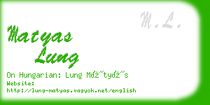 matyas lung business card